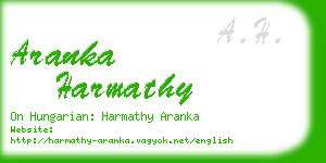 aranka harmathy business card